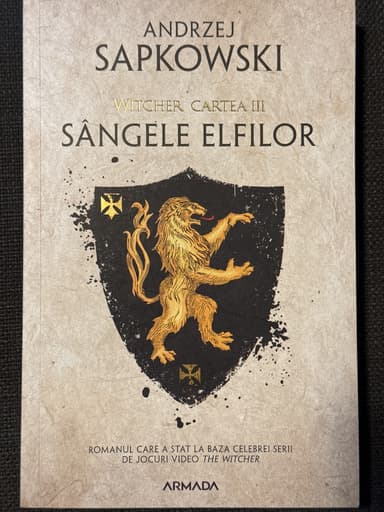 Coperta cărții Sângele elfilor - Witcher cartea III